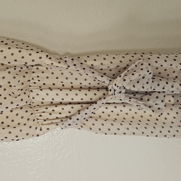 Sweet Pea Cream and Black Polka Dot Dress - Picture 7 of 7
